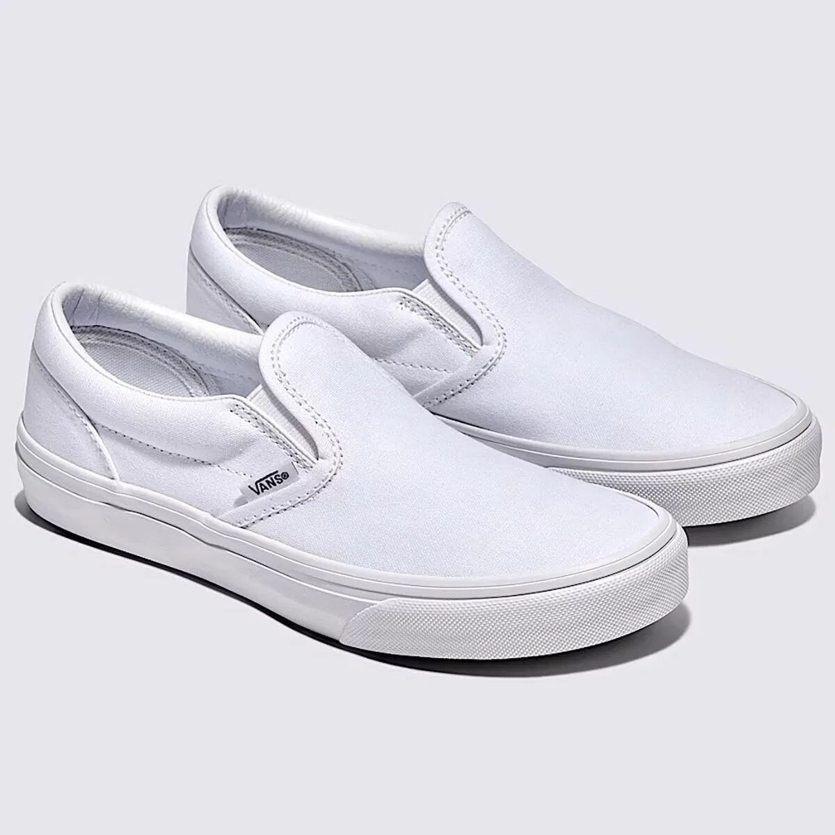 картинка Детские кеды без шнуровки Vans, True White от магазина Одежда+