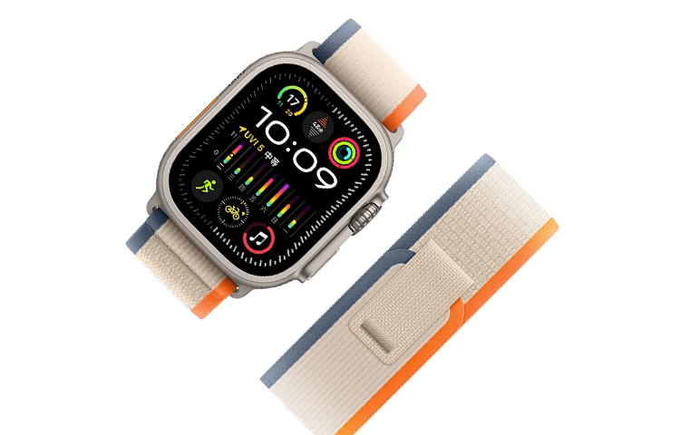 картинка Нейлоновый ремешок IBOANN для Apple Watch, сине-черный от магазина Одежда+