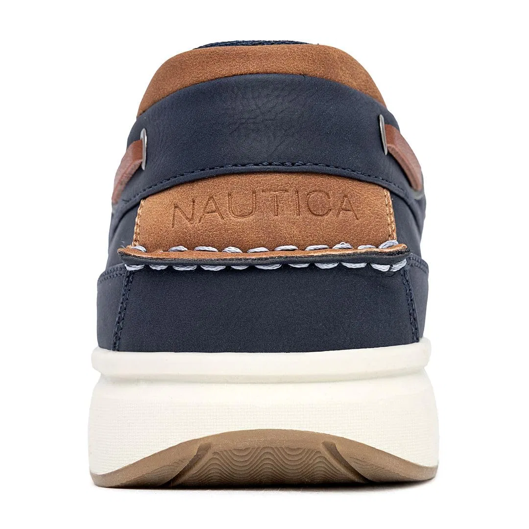 картинка Мужские топсайдеры на шнуровке с контрастной строчкой Nautica, Zapato Denim от магазина Одежда+