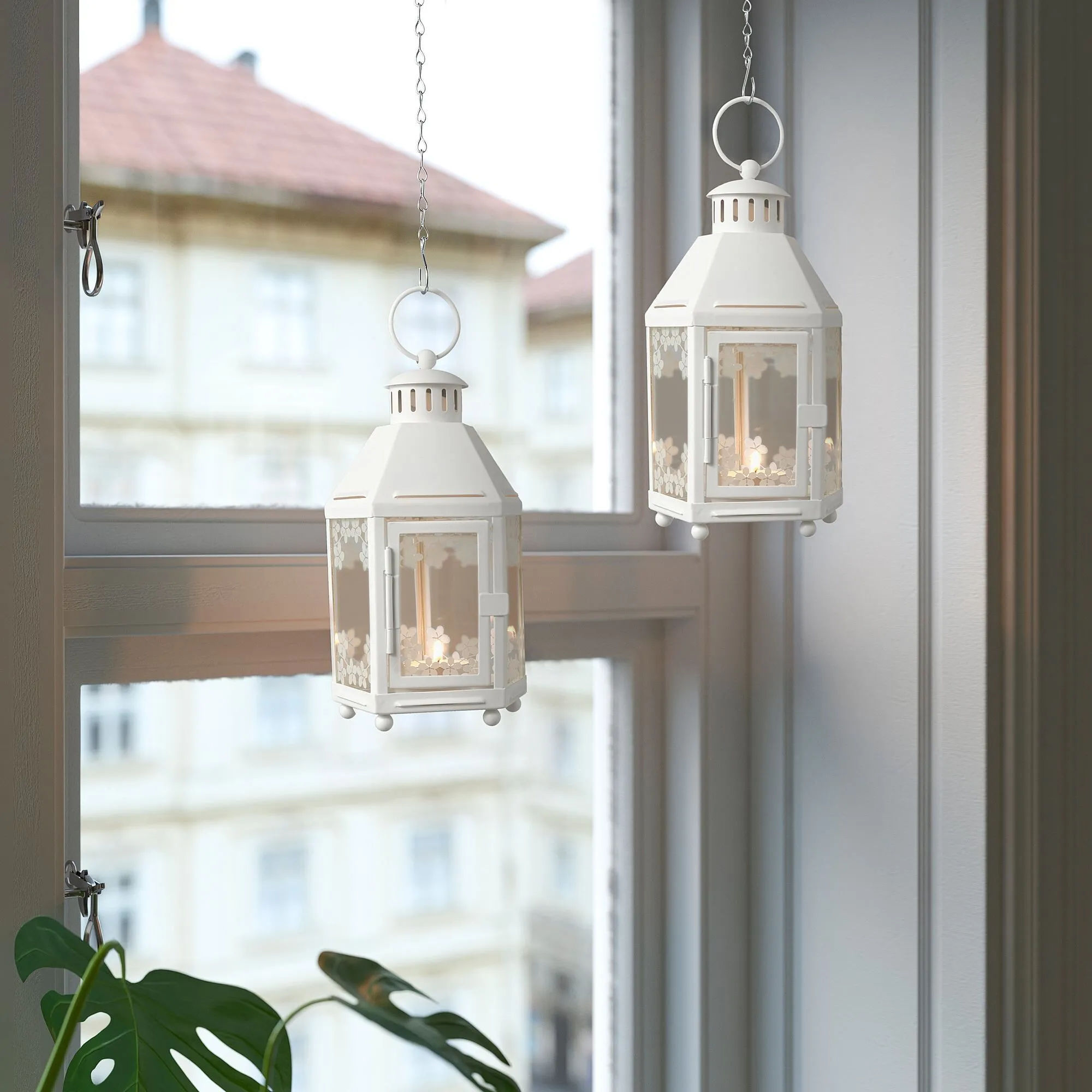 картинка Фонарь, белый, 21 см, KRINGSYNT IKEA от магазина Одежда+