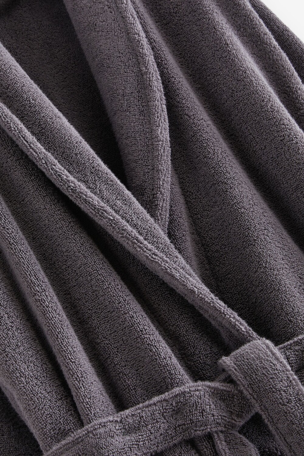 картинка Фирменный махровый хлопковый халат Next, серый от магазина Одежда+