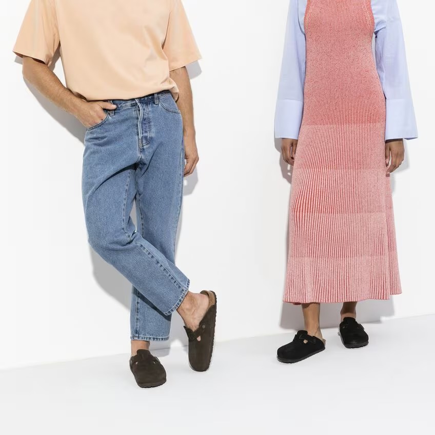 картинка Коричневые клоги Birkenstock Boston Soft Footbed от магазина Одежда+