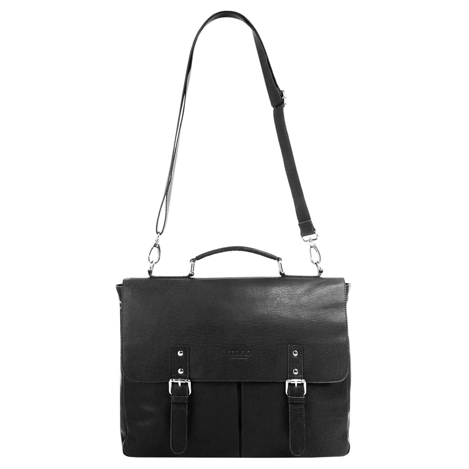 картинка Кожаный портфель MANO, Black от магазина Одежда+