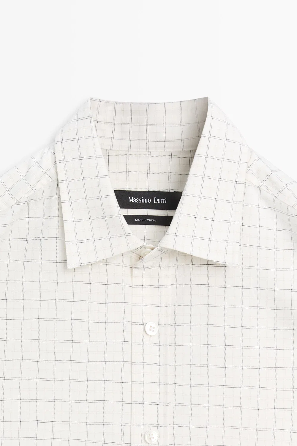 картинка Рубашка Massimo Dutti 100% Cotton Regular Fit Check, светло-бежевый от магазина Одежда+