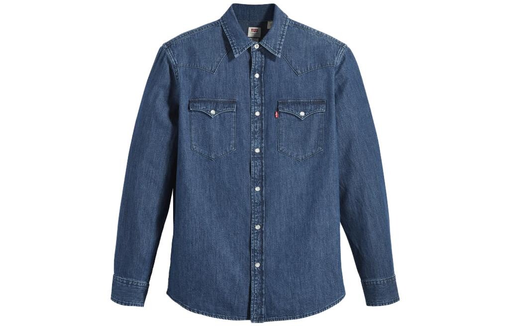 картинка Рубашка мужская темно-синяя Levi’S, темно-синий от магазина Одежда+