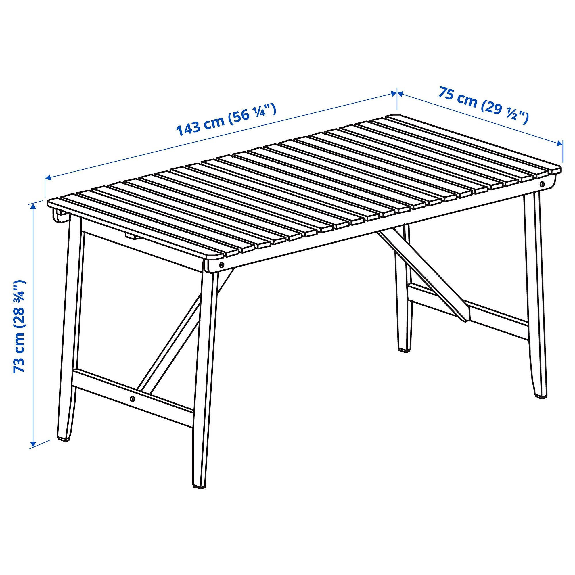 картинка Обеденный стол ASKHOLMEN IKEA, 143x75, темно-коричневый от магазина Одежда+
