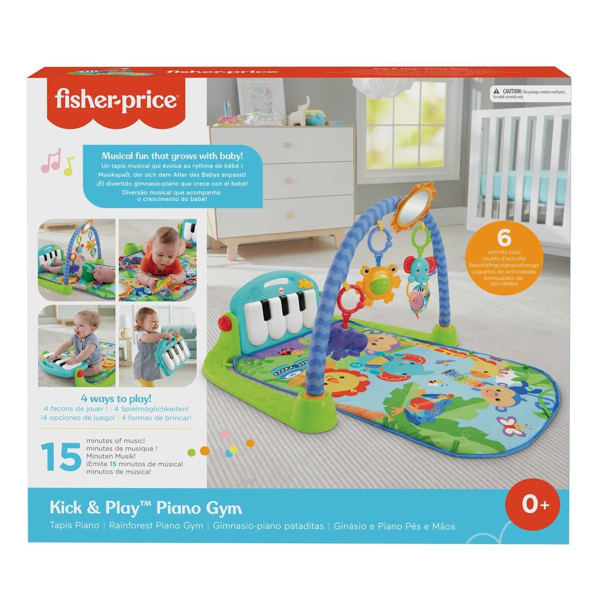 картинка Гимнастический коврик Fisher Price с фортепиано HBB73 от магазина Одежда+