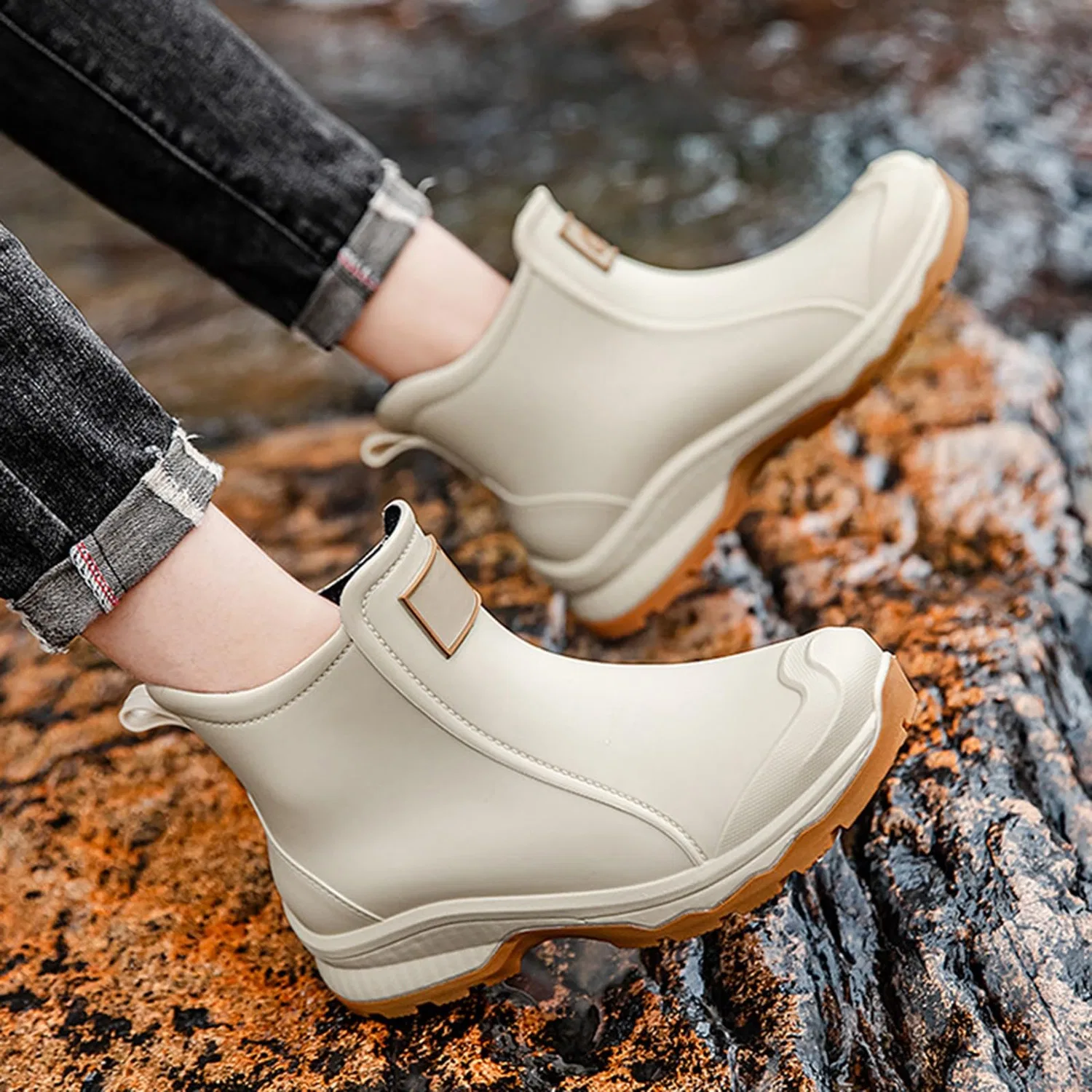 картинка Детские сапоги для девочек и мальчиков непромокаемые, Beige от магазина Одежда+