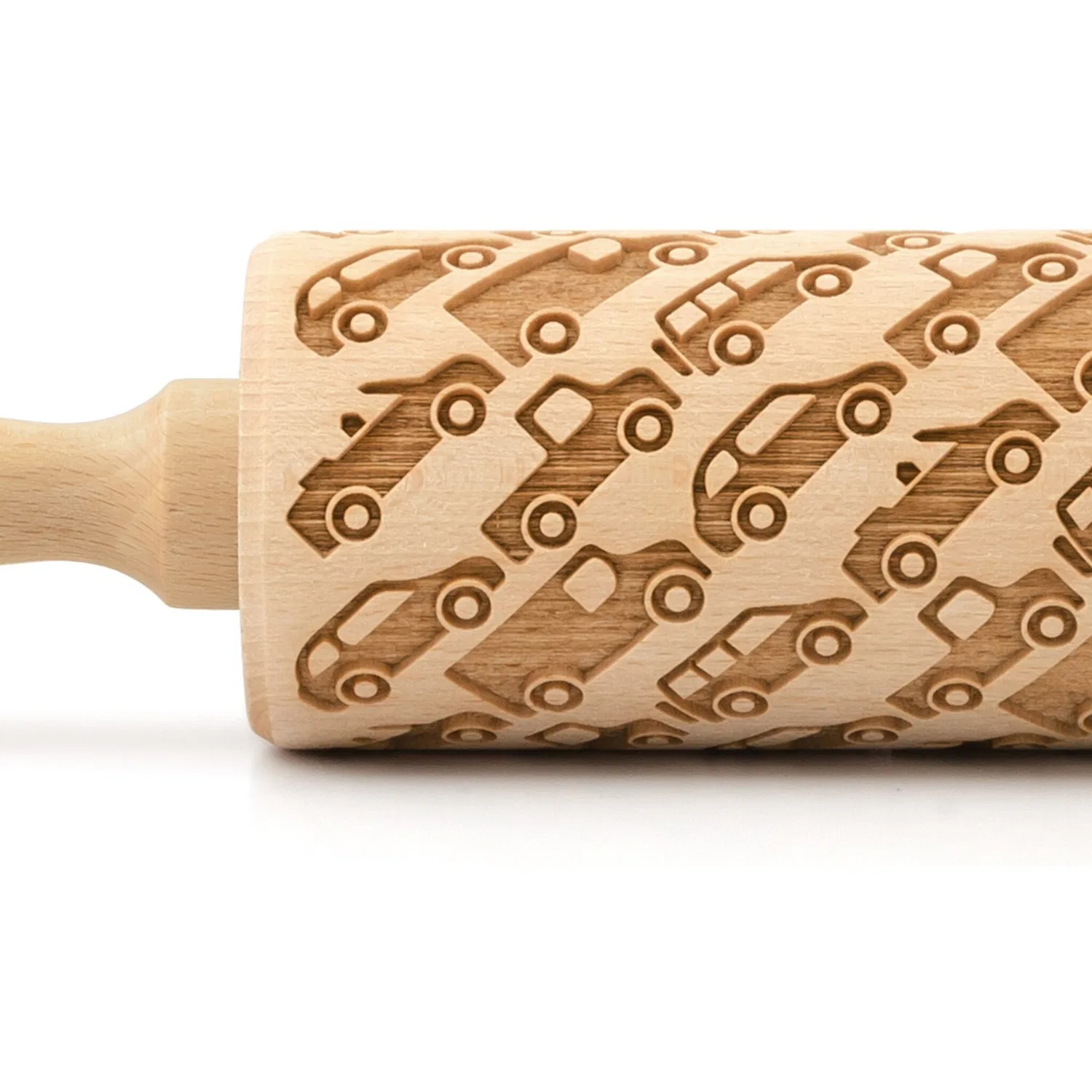 картинка Скалка с 3D-мотивом Автомобили 43 см folkroll от магазина Одежда+