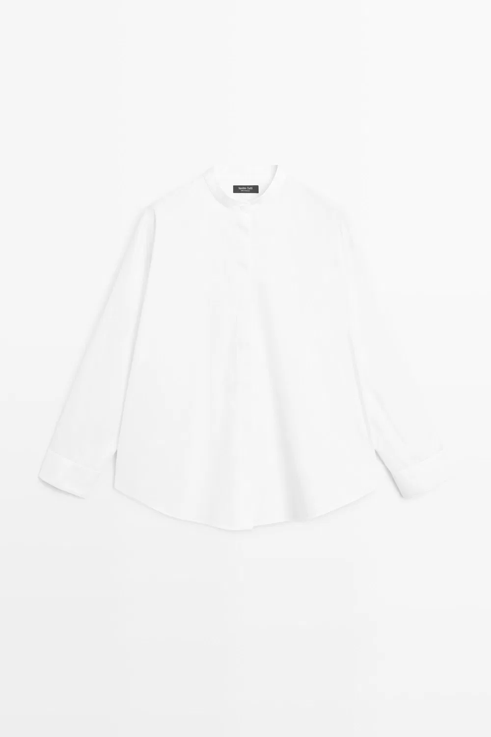 картинка Рубашка Massimo Dutti Poplin With Stand Collar, белый от магазина Одежда+