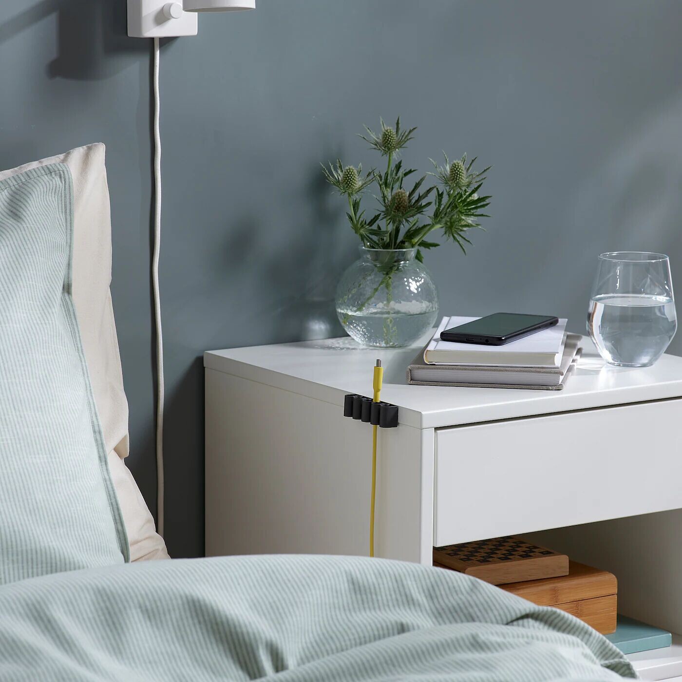 картинка Держатель кабеля, комплект из 3 шт., темно-серый, KALKSTUFF IKEA от магазина Одежда+
