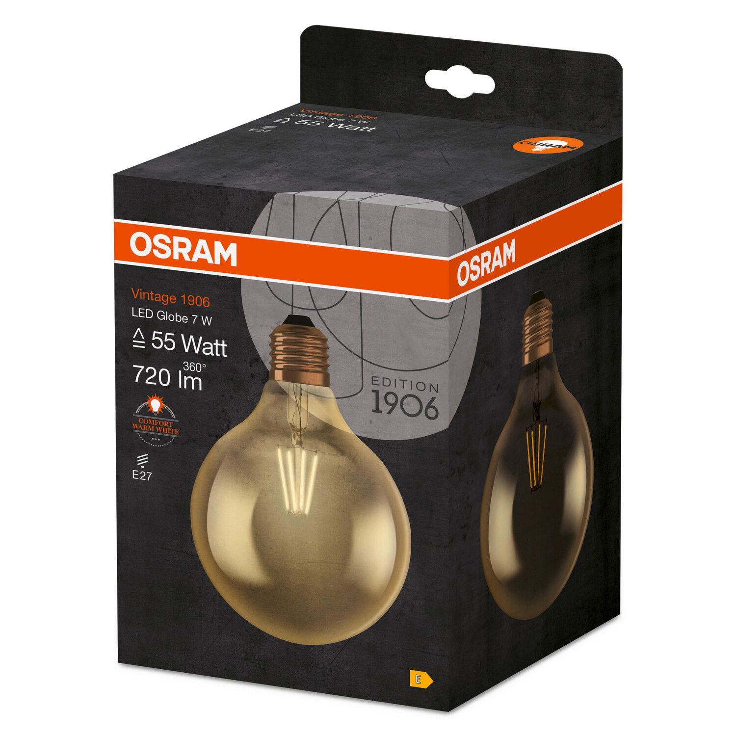 картинка Светодиодная лампочка Osram, 12,4x16,8 см, золотой от магазина Одежда+