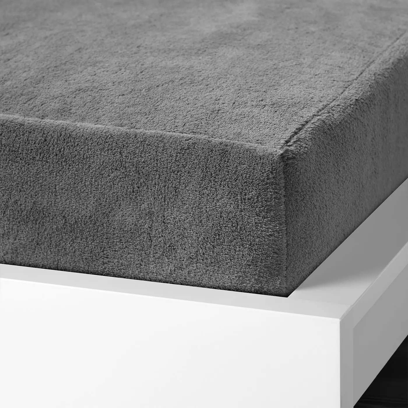 картинка Простыня на резинке Ikea Kranssalvia, 90x200 см, серый от магазина Одежда+