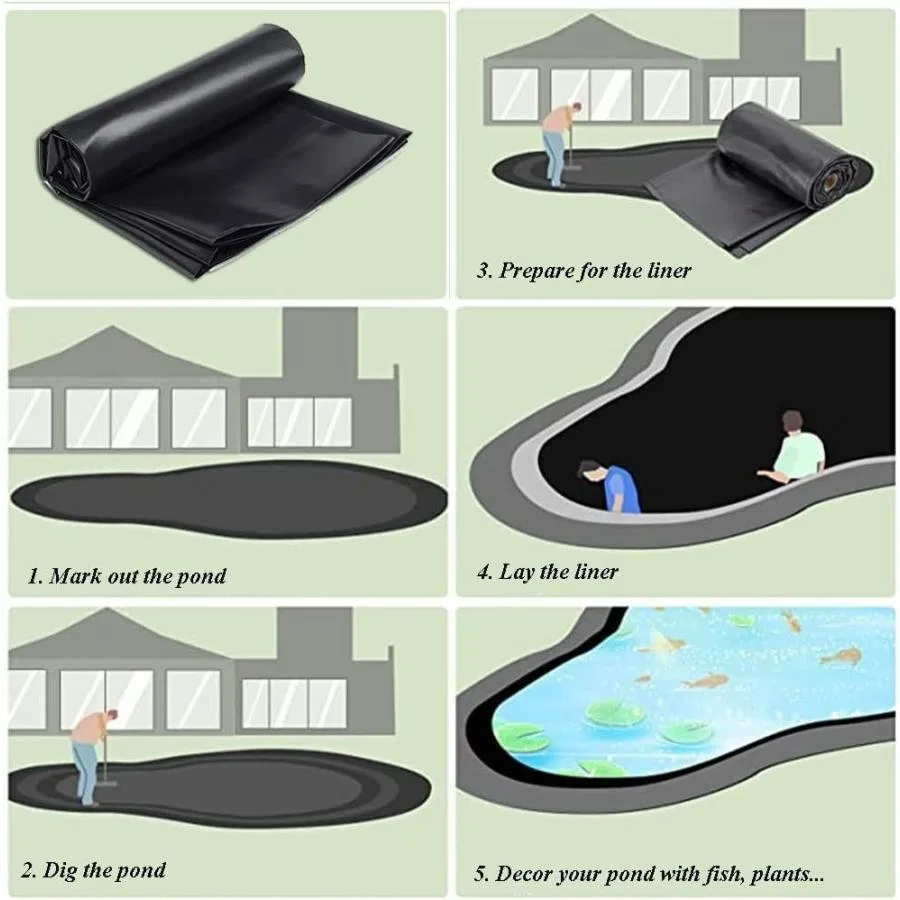 картинка Гидроизоляционная мембрана для пруда из HDPE, 3X4M от магазина Одежда+