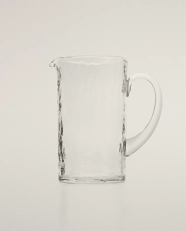 картинка Кувшин Zara Home Hammered Glass, 1450 мл, прозрачный от магазина Одежда+