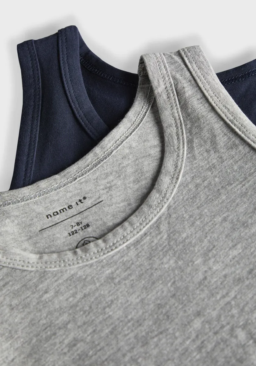 картинка Майка Name It "NKMTANK TOP 2P" (упаковка, 2 шт.), серый от магазина Одежда+