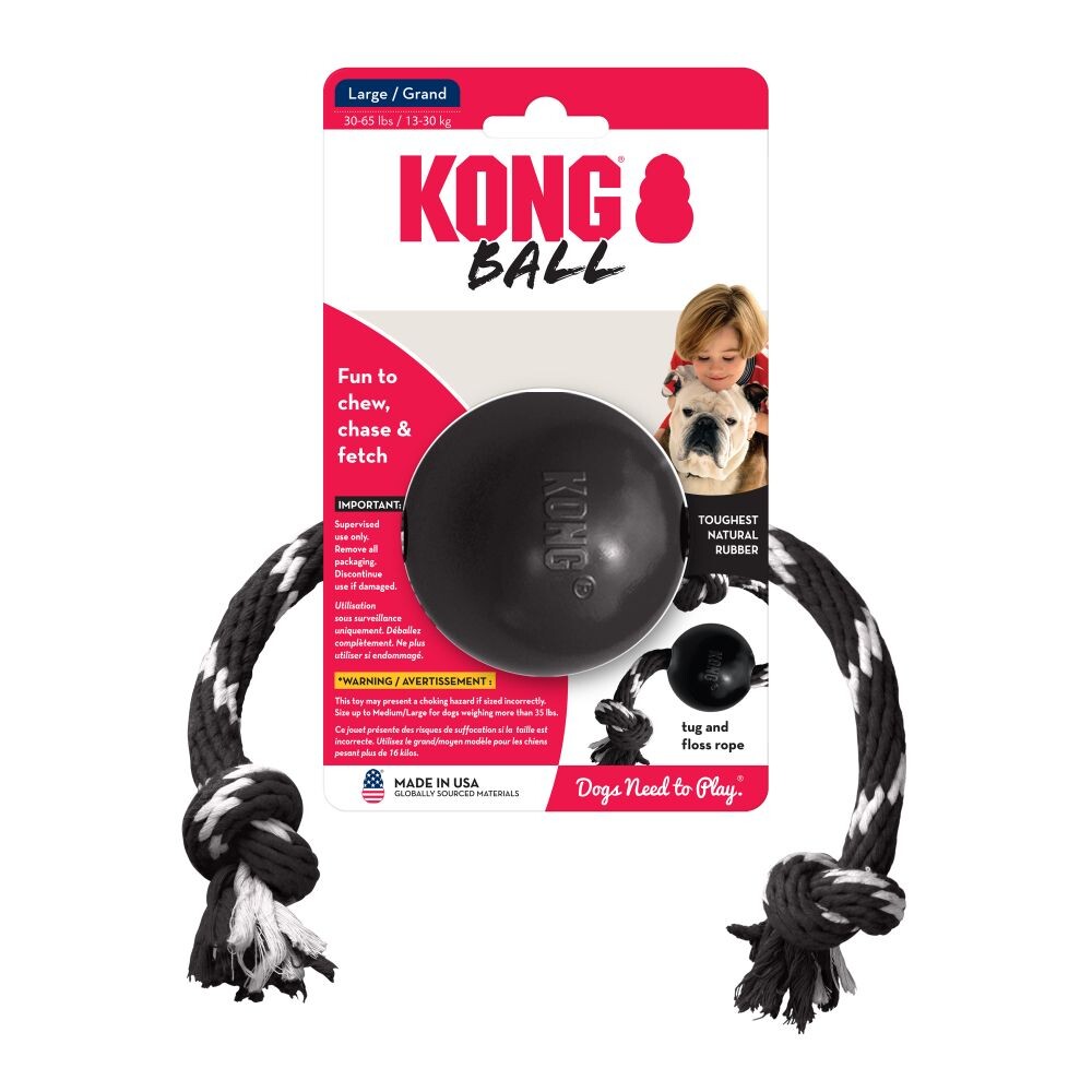 картинка KONG Extreme Веревочный мяч л KONG, цвет черный от магазина Одежда+