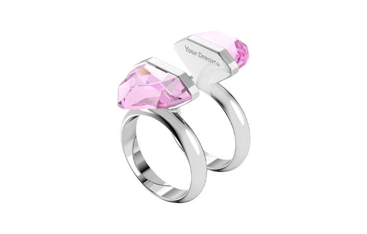 картинка Кольцо Swarovski Lucent, розовое от магазина Одежда+
