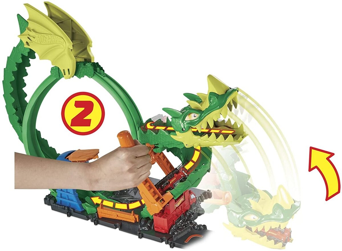 картинка Hot Wheels, City, Dragon Loop, набор треков, HDP03 от магазина Одежда+