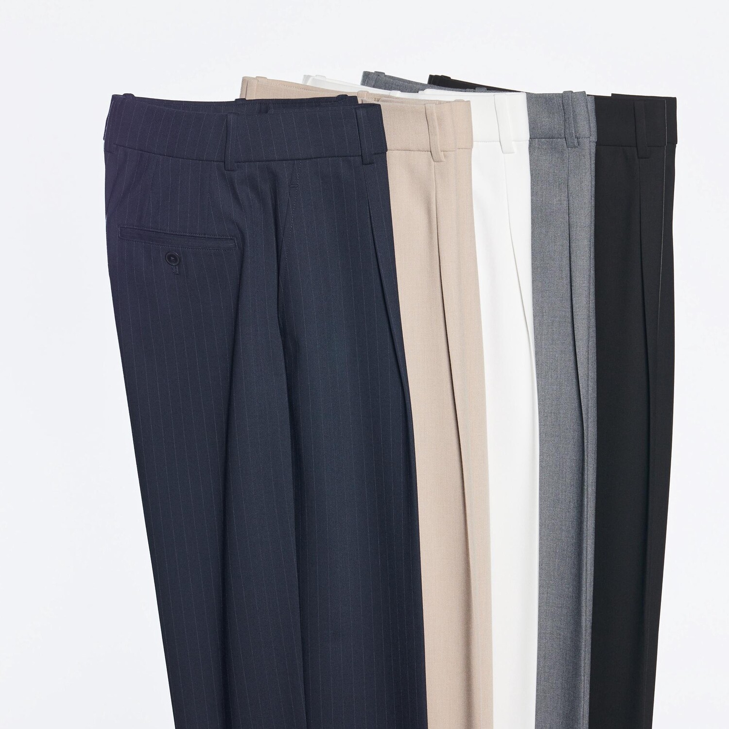 картинка Брюки Uniqlo Pleated Wide, 05 серый от магазина Одежда+