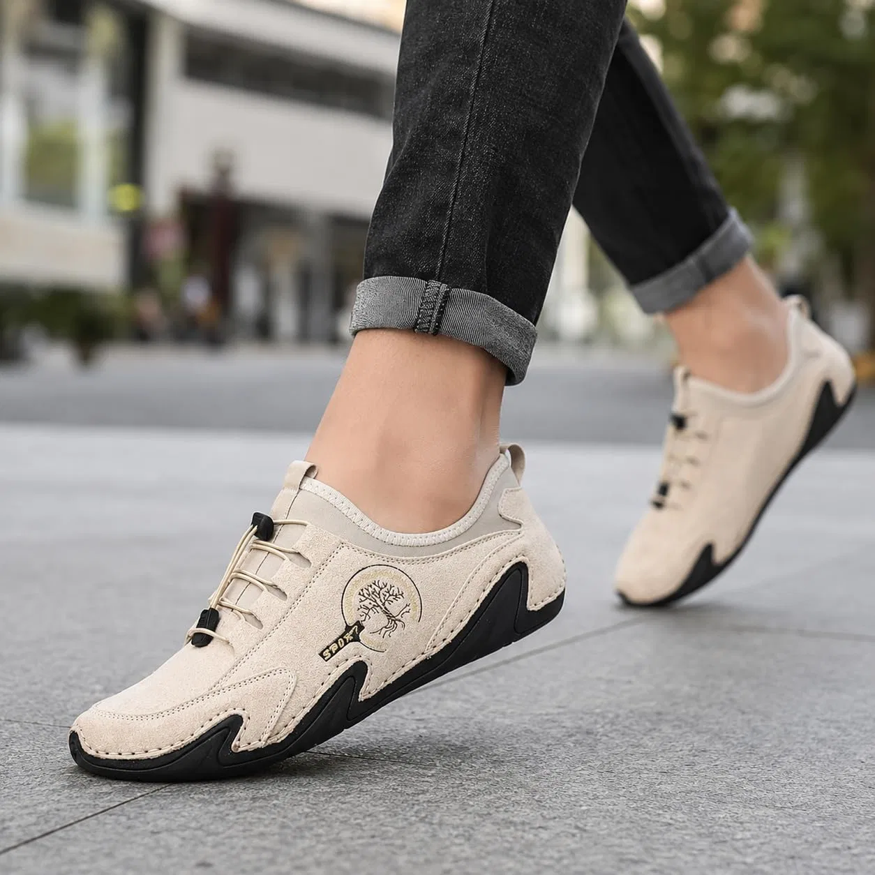 картинка Мужские мокасины slip-on легкие AAFGVC, Bianco от магазина Одежда+