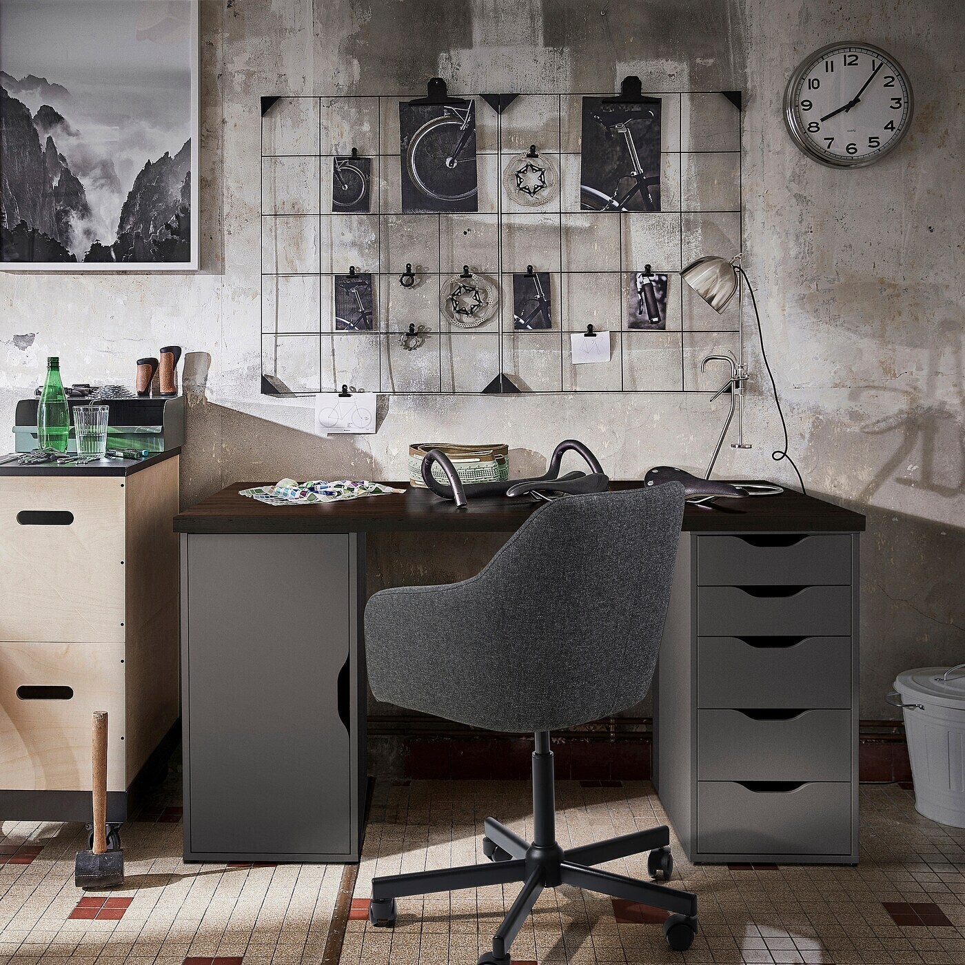 картинка Комод IKEA Alex, 36x58х70 см, темно-серый от магазина Одежда+