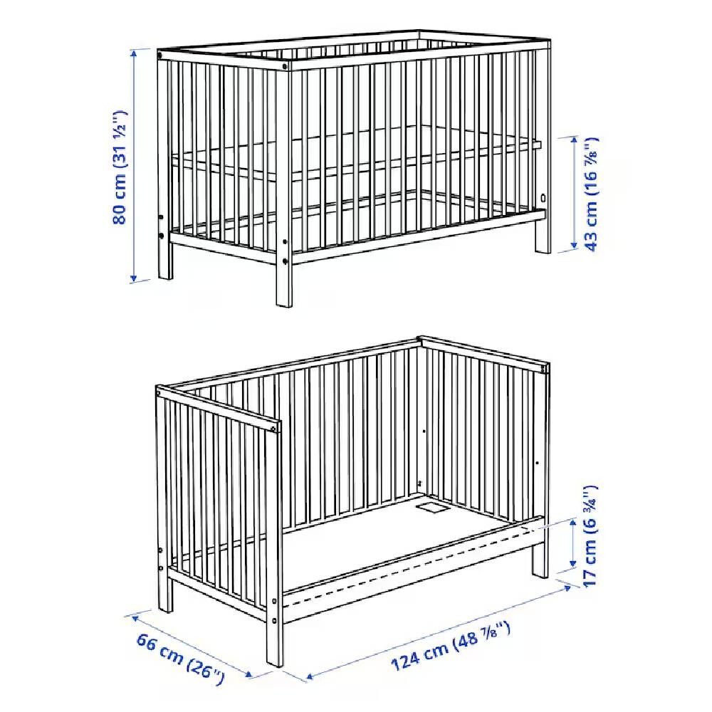 картинка Детская кровать Ikea Gulliver 60X120 см, зеленый от магазина Одежда+