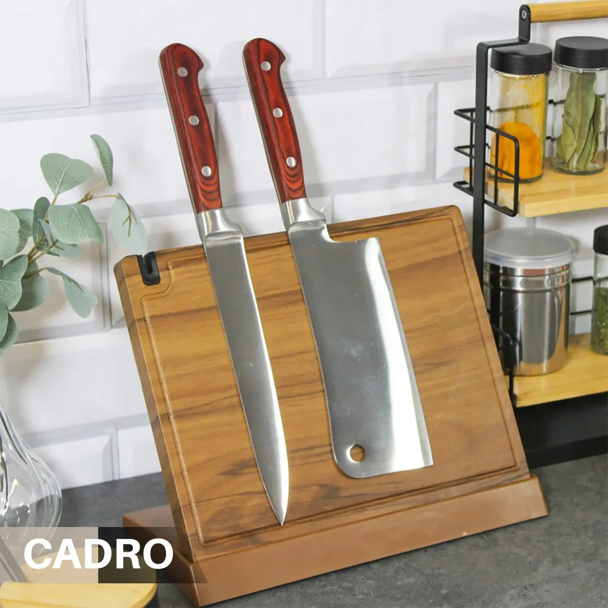картинка Магнитный блок для ножей универсальный Cadro, Коричневый от магазина Одежда+