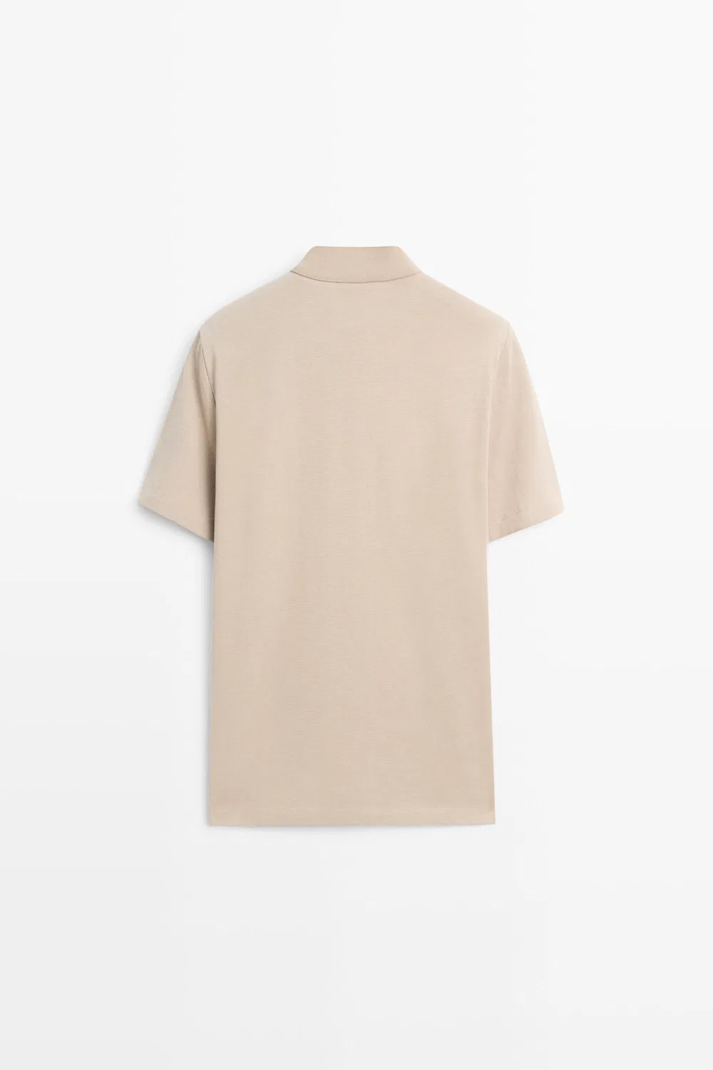 картинка Поло Massimo Dutti 100% Cotton Structured Shirt, бежевый от магазина Одежда+
