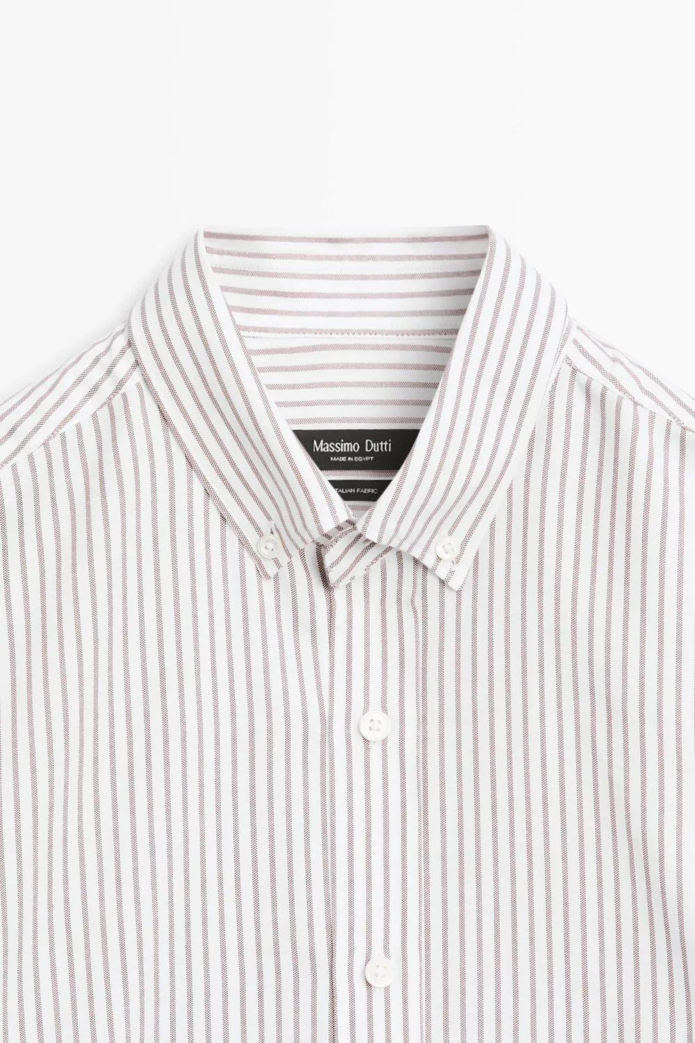 картинка Рубашка Massimo Dutti 100% Cotton Regular Fit Striped, коричневый от магазина Одежда+