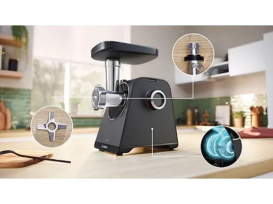 картинка Мясорубка Bosch Serie 4 MFWS450B 500W, черный от магазина Одежда+