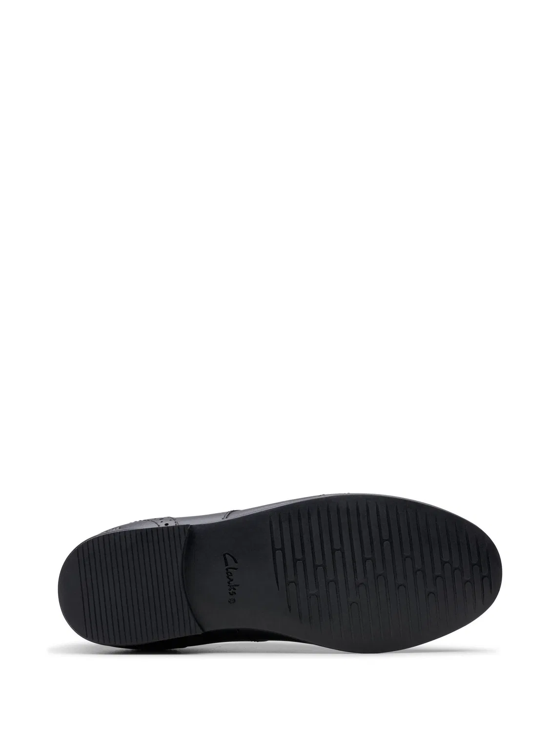 картинка Туфли Clarks Finja School Brogues, кожаные, черные от магазина Одежда+
