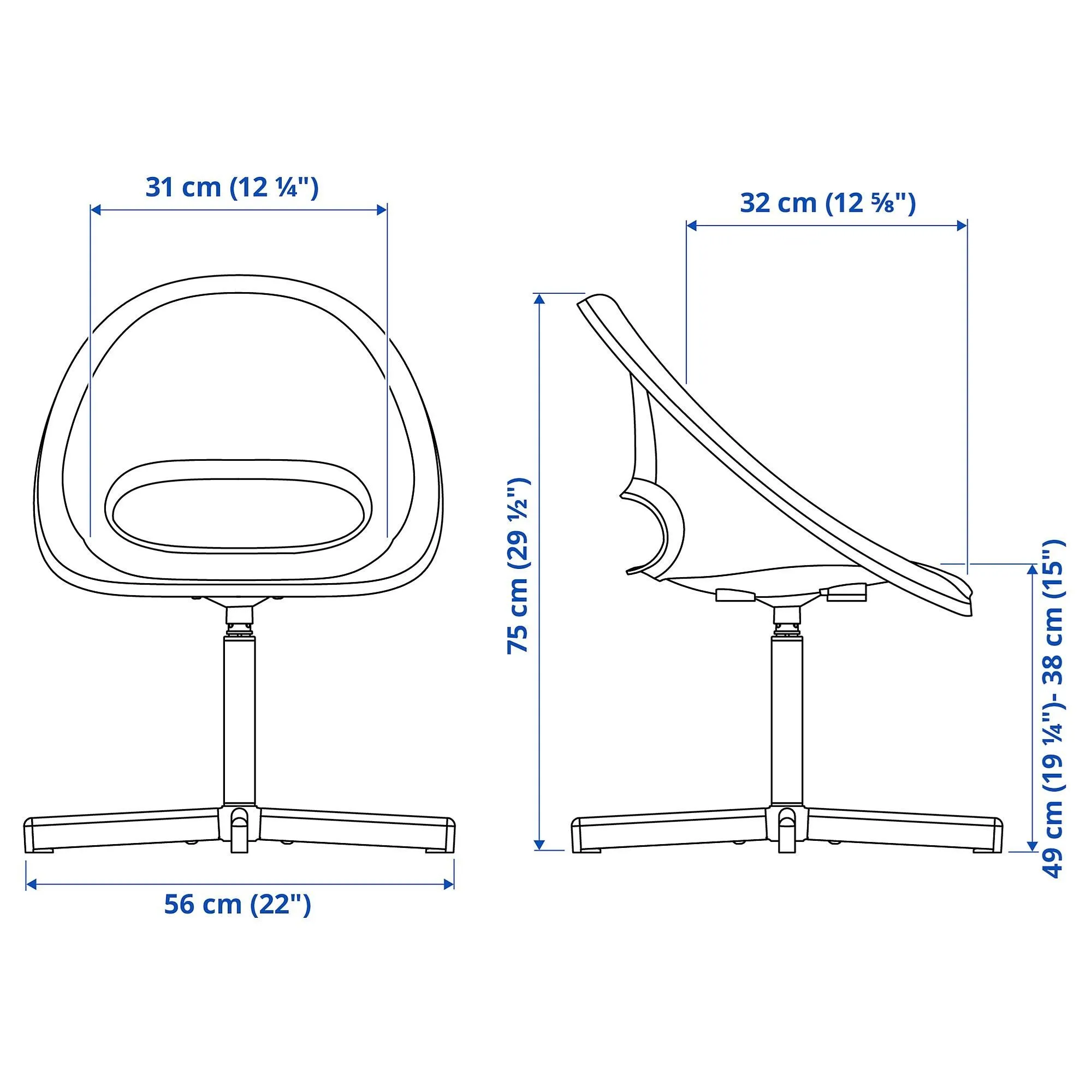 картинка Детский стульчик, белый LOBERGET/SIBBEN IKEA от магазина Одежда+