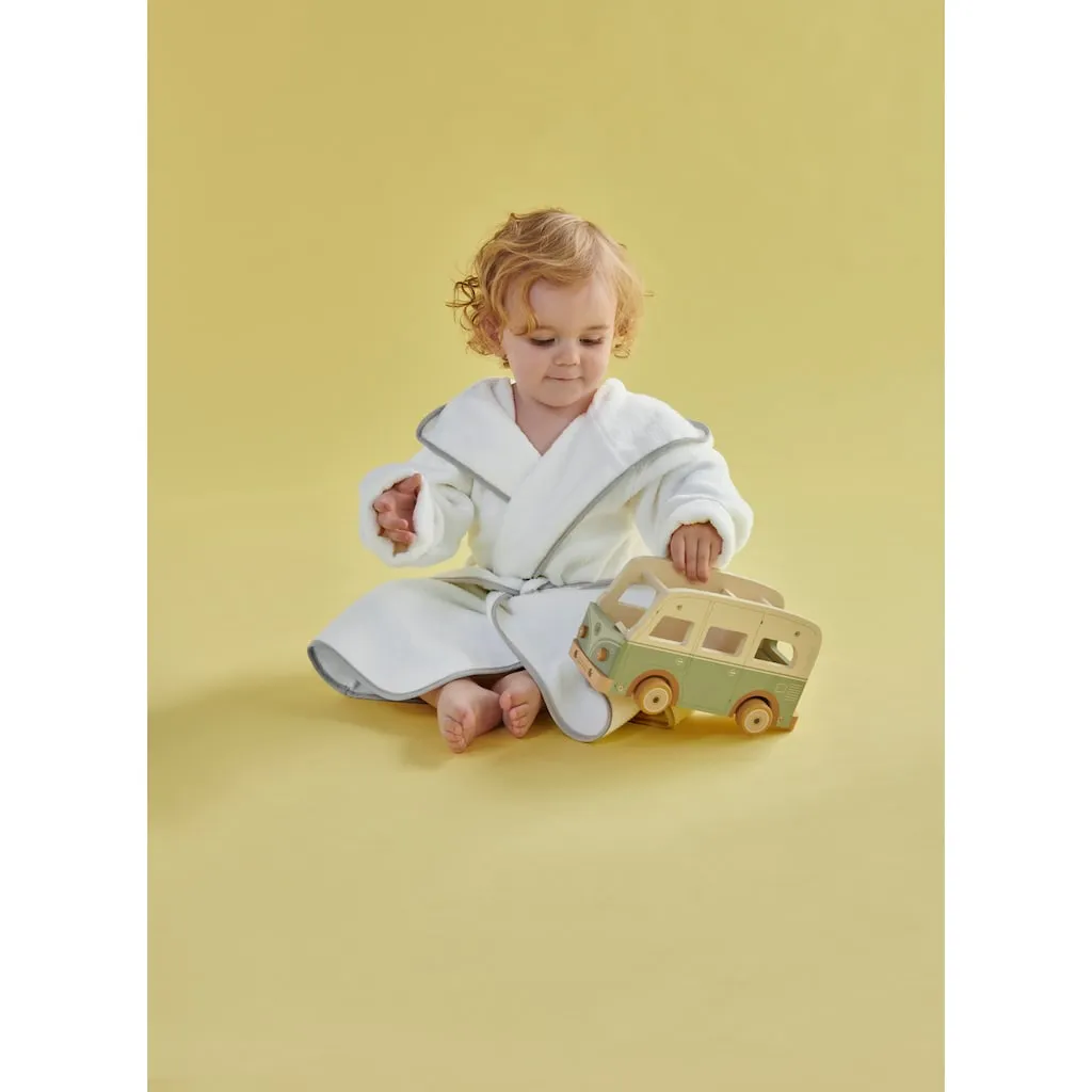 картинка Халат Kinder , 1 шт., особенно уютный Christy, белый/серый от магазина Одежда+