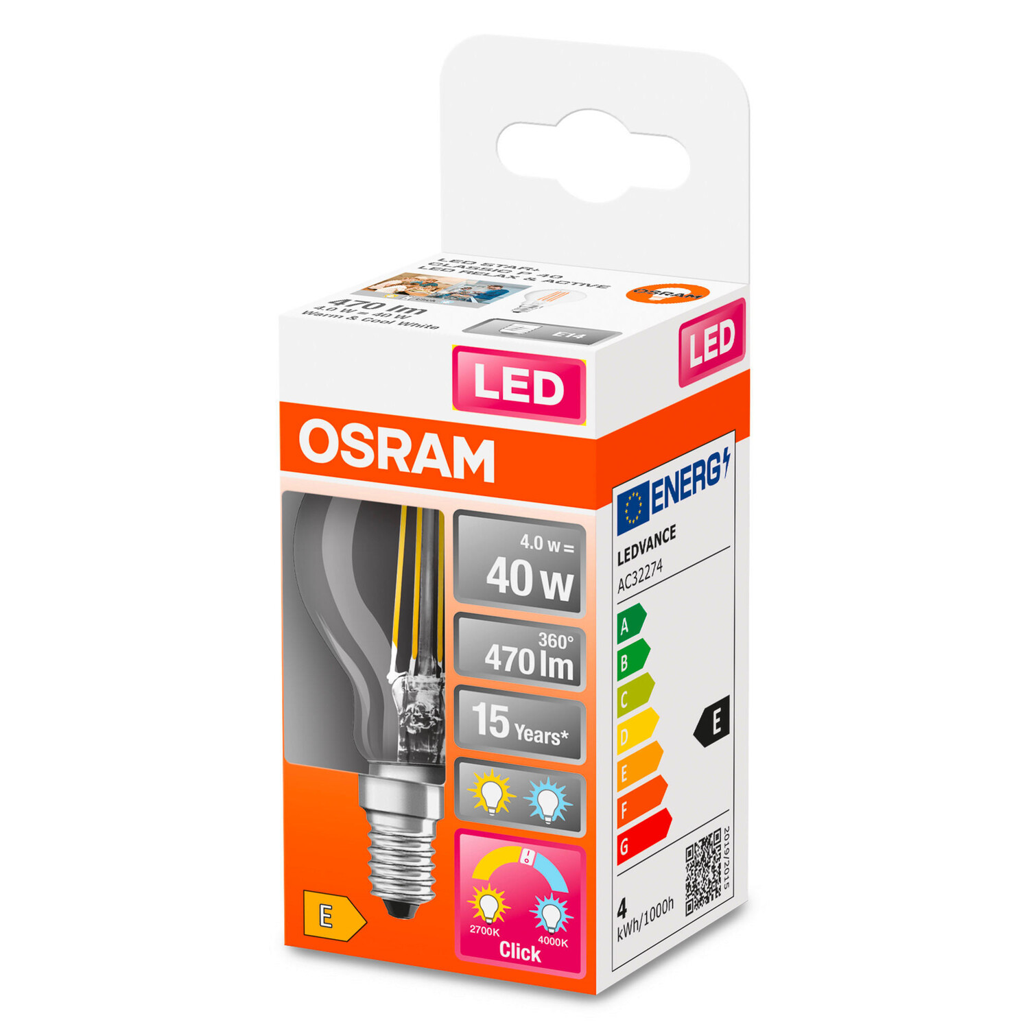 картинка Светодиодная лампочка Osram, 4,5x7,8 см, прозрачный от магазина Одежда+