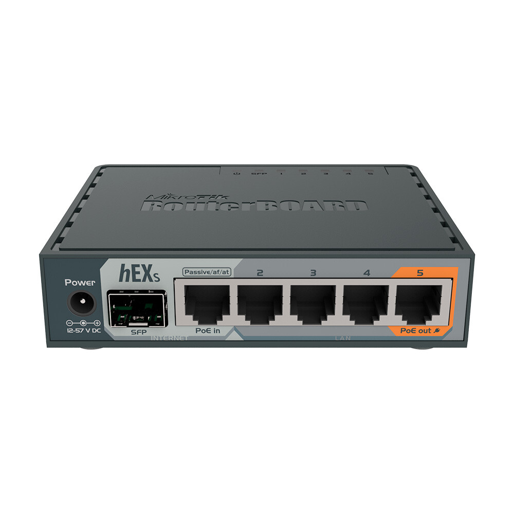 картинка Маршрутизатор MikroTik hEX PoE, RB960PGS, чёрный от магазина Одежда+