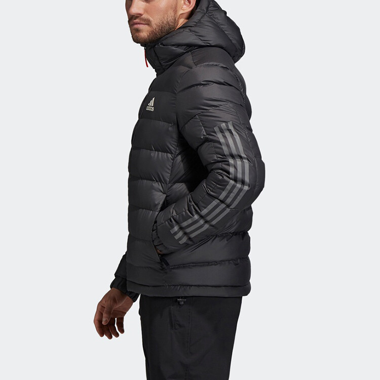 картинка Стеганая куртка мужская черная Adidas, черный от магазина Одежда+
