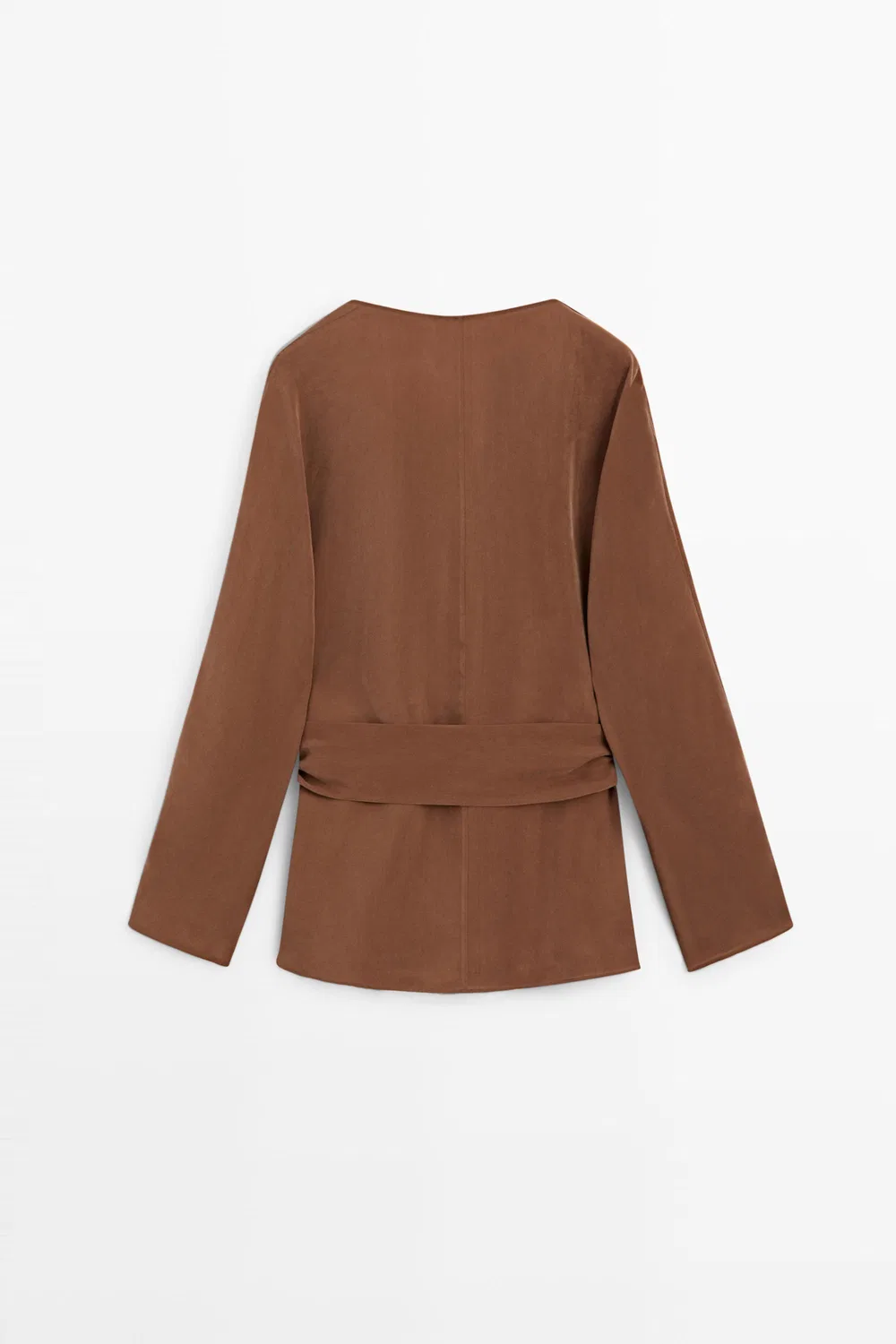 картинка Кимоно Massimo Dutti, струящееся с завязками, коричневый от магазина Одежда+
