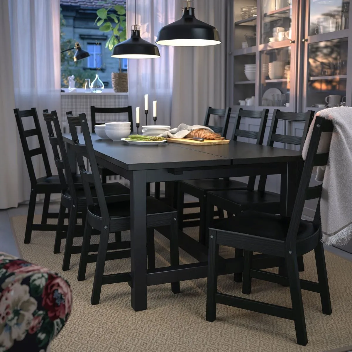 картинка Деревянный стул черный NORDVIKEN IKEA от магазина Одежда+