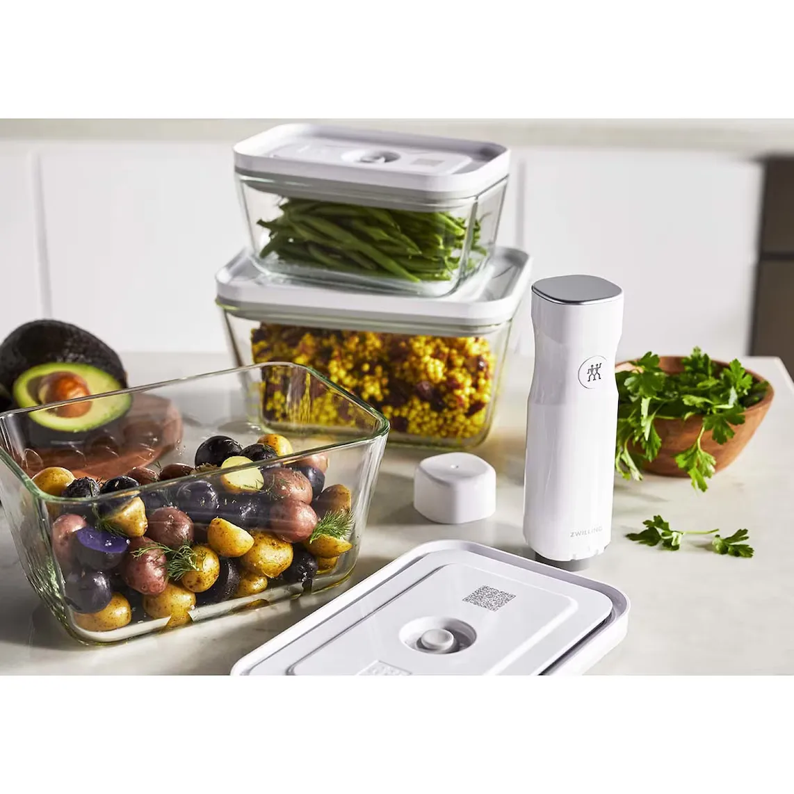 картинка Электрическая вакуумная помпа ZWILLING Fresh & Save, белый/серебристый от магазина Одежда+