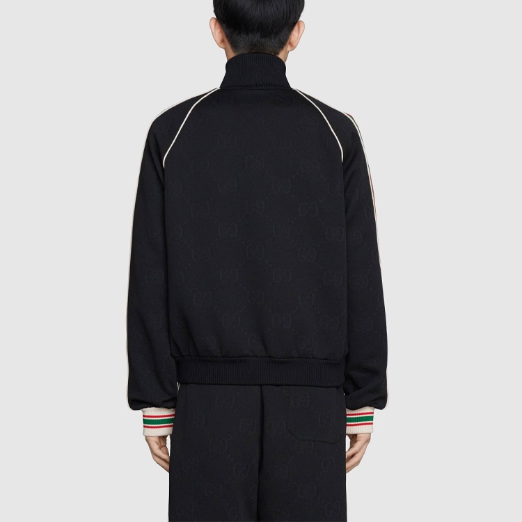 картинка Куртка Gucci GG Jacquard Jersey Zip, черный от магазина Одежда+