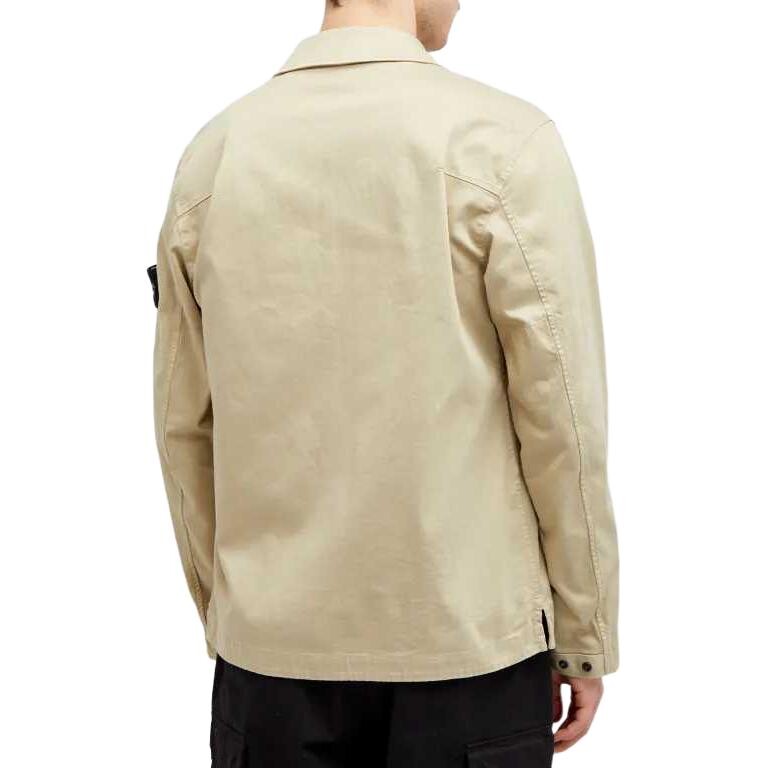 картинка Куртка-рубашка Stone Island Brushed Cotton Gabardine, песочный от магазина Одежда+