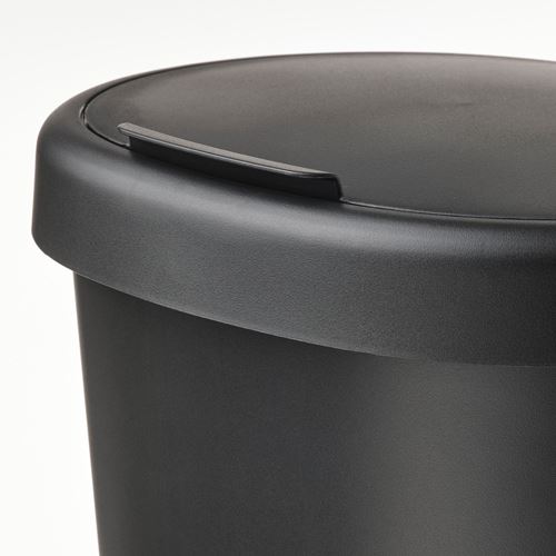 картинка Мусорное ведро IKEA Holass, 8 л, черный от магазина Одежда+