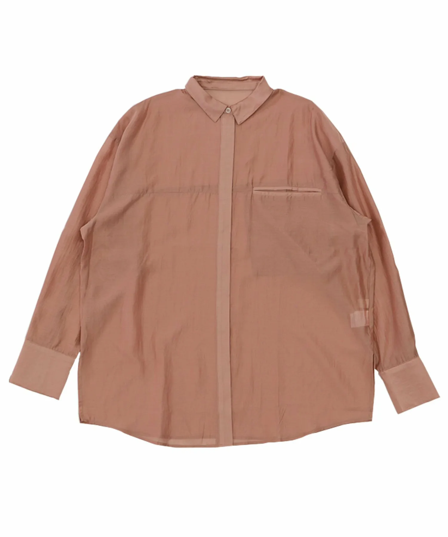 картинка Прозрачная рубашка оверсайз Select Moca, Pink-02 от магазина Одежда+