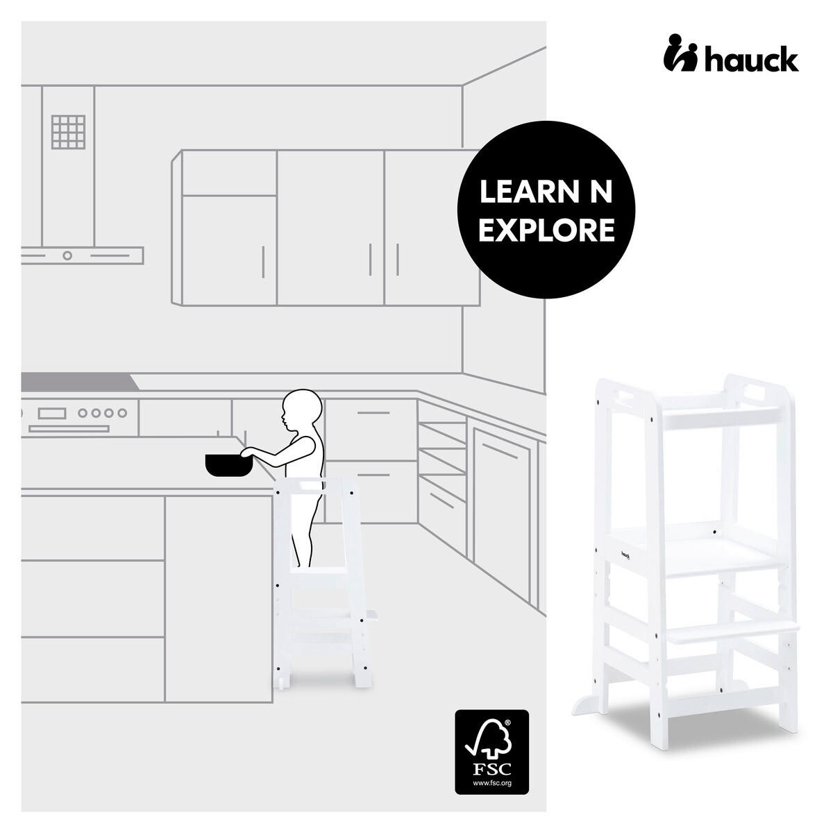 картинка Learning tower learn n explore Hauck, белый от магазина Одежда+
