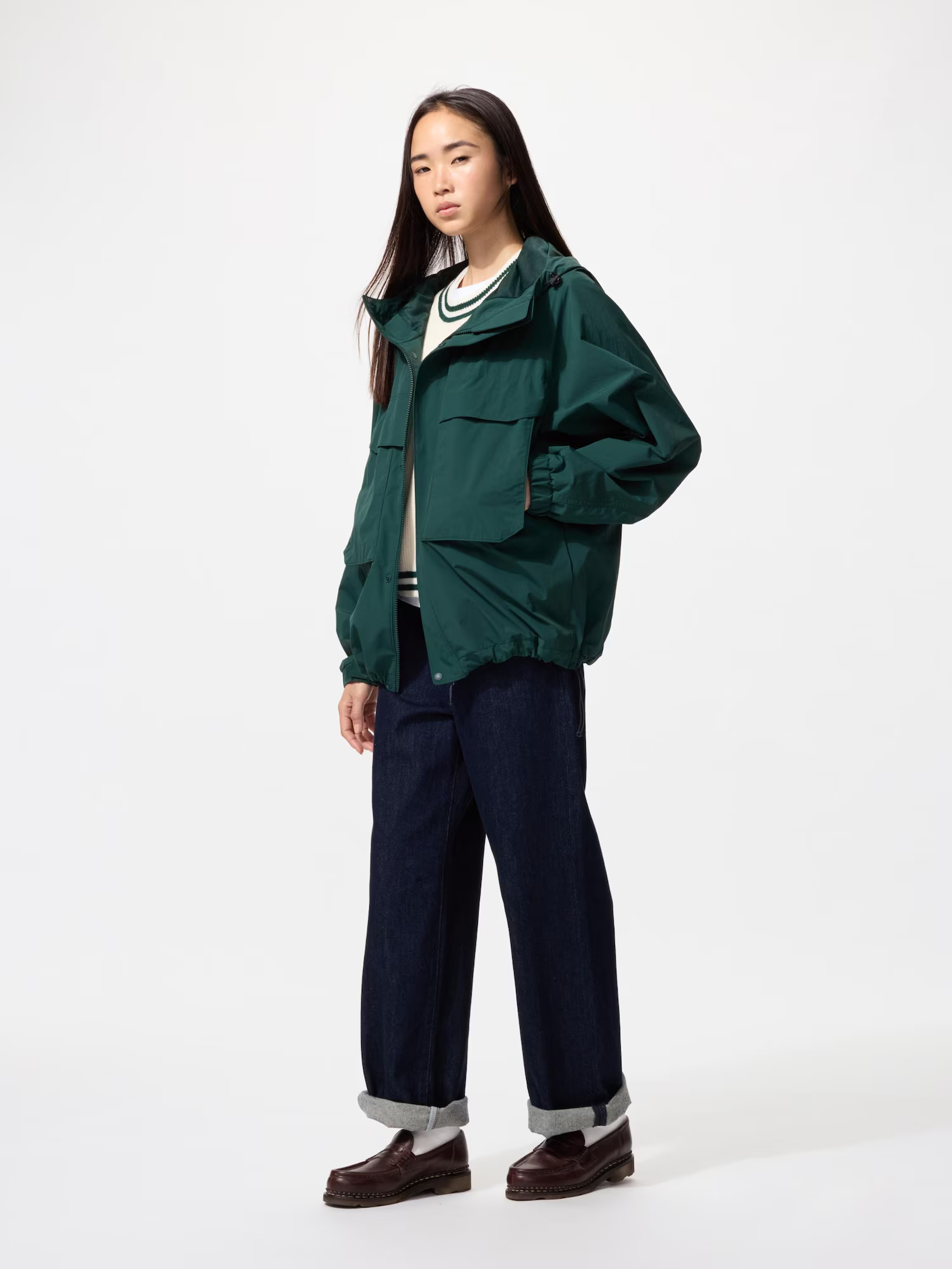 картинка Ветровка Uniqlo Unisex, 58 темно-зеленый от магазина Одежда+