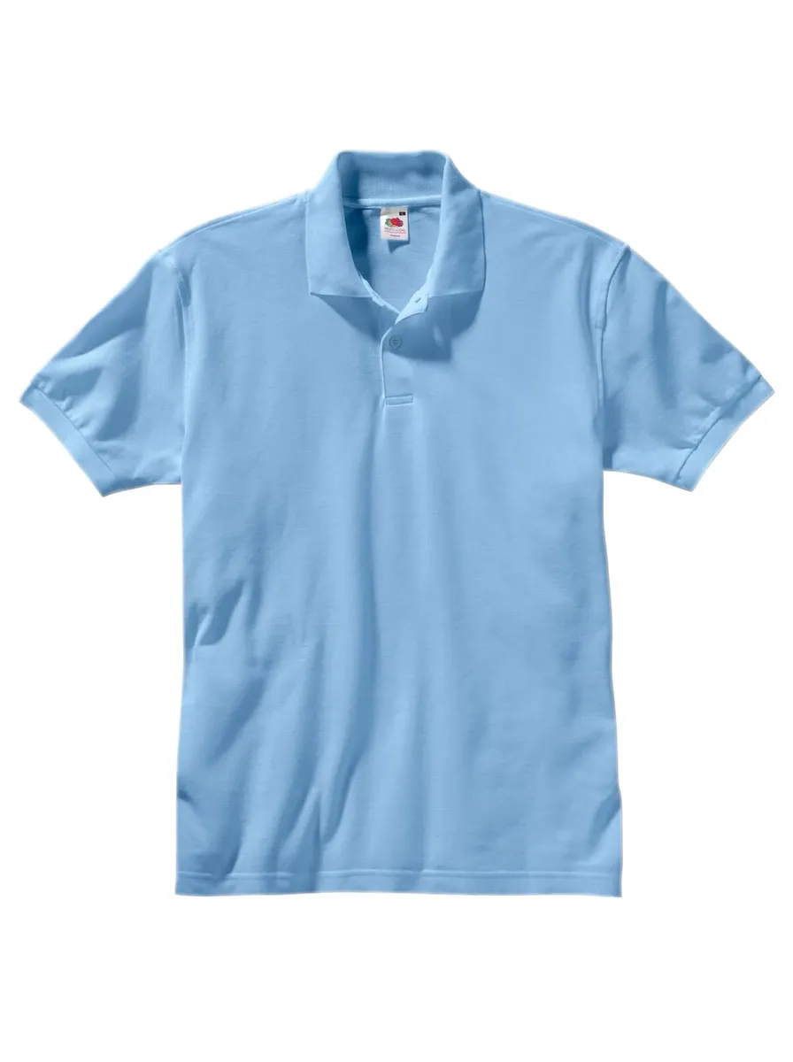 картинка Рубашка-поло Fruit of the Loom "Poloshirt", голубой от магазина Одежда+