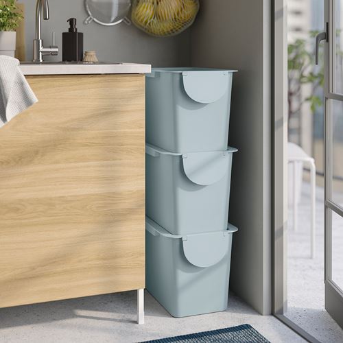 картинка Контейнер IKEA Troskning, 25 л, серо-голубой от магазина Одежда+