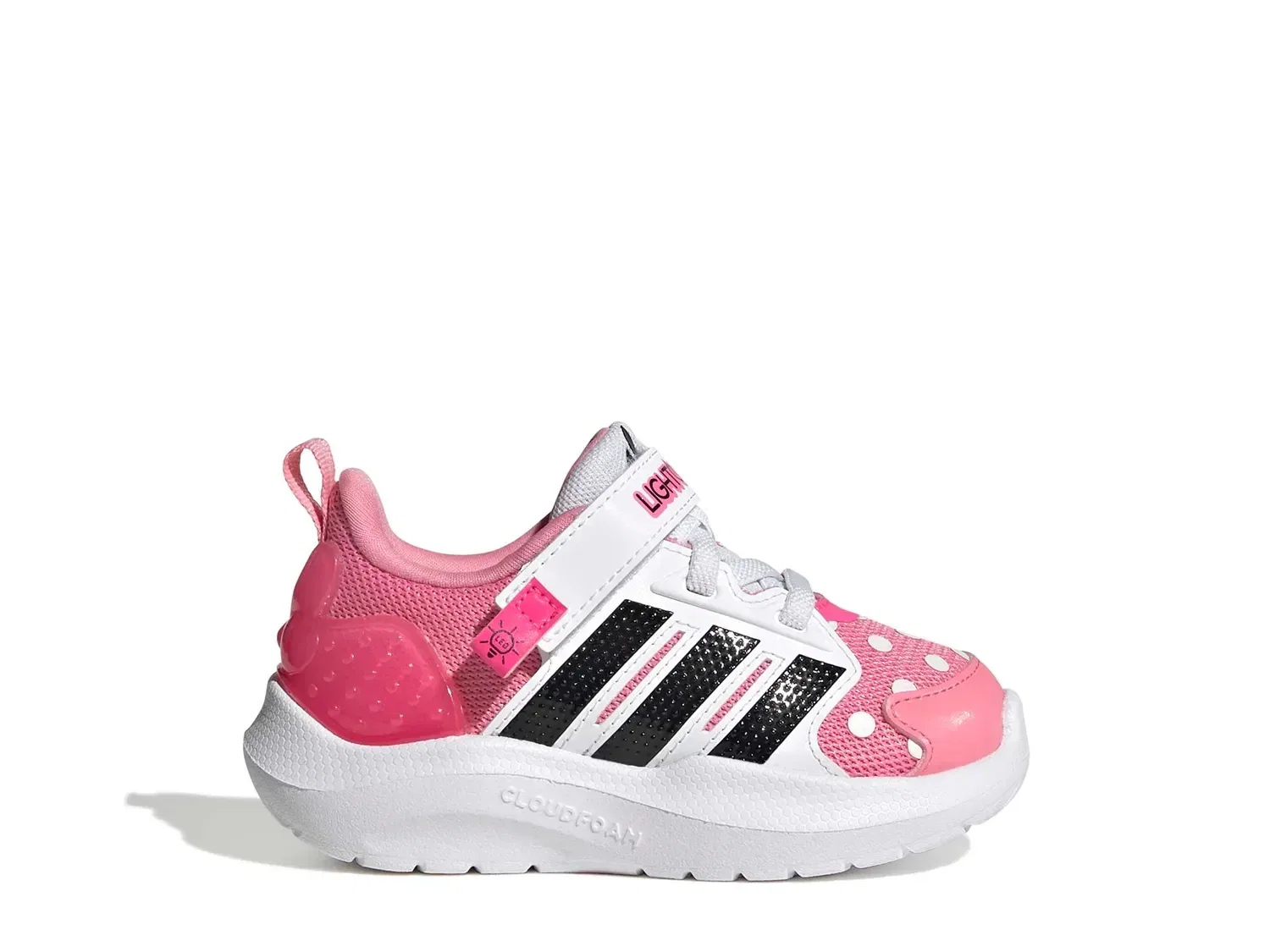 картинка Кроссовки Minnie Mouse Lightorama, adidas, белый/розовый от магазина Одежда+