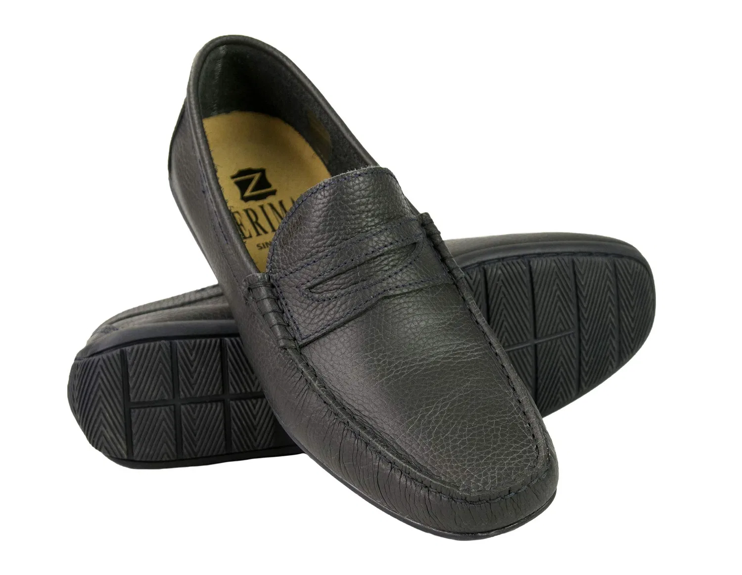 картинка Мужские лоферы-топсайдеры Zerimar, Navy Blue от магазина Одежда+